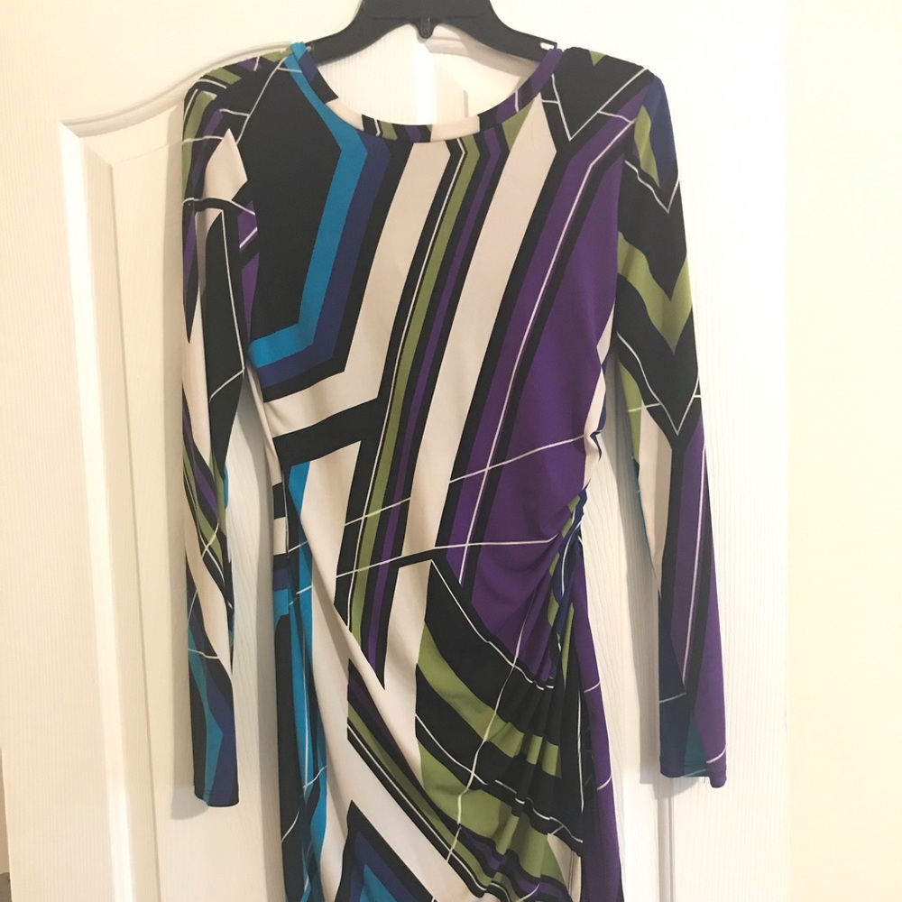 Stripe wrap style dress